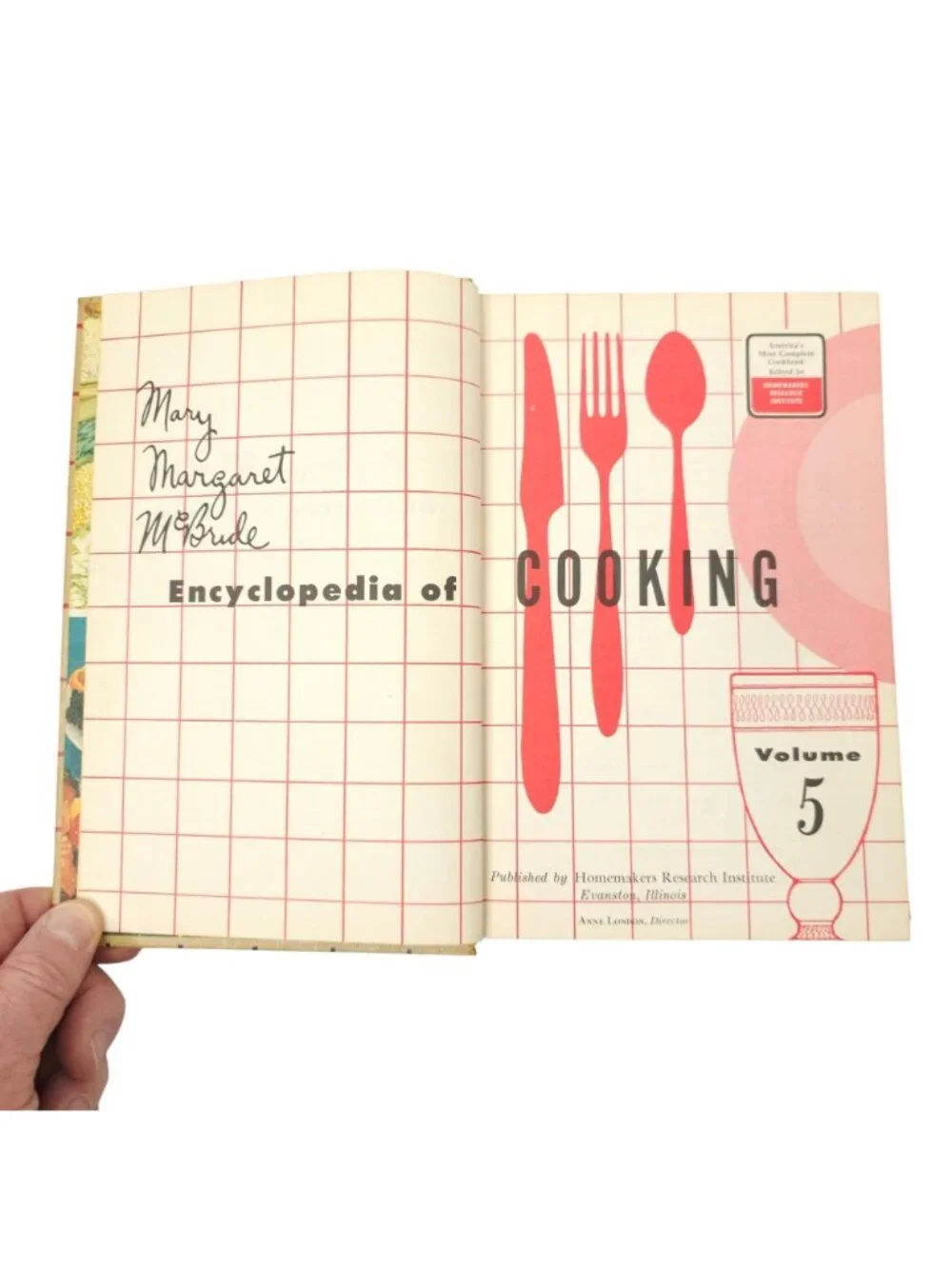 Mary Margaret McBride Encyclopedia of Cooking Volume 5 Vintage 1958 Cookbook HC